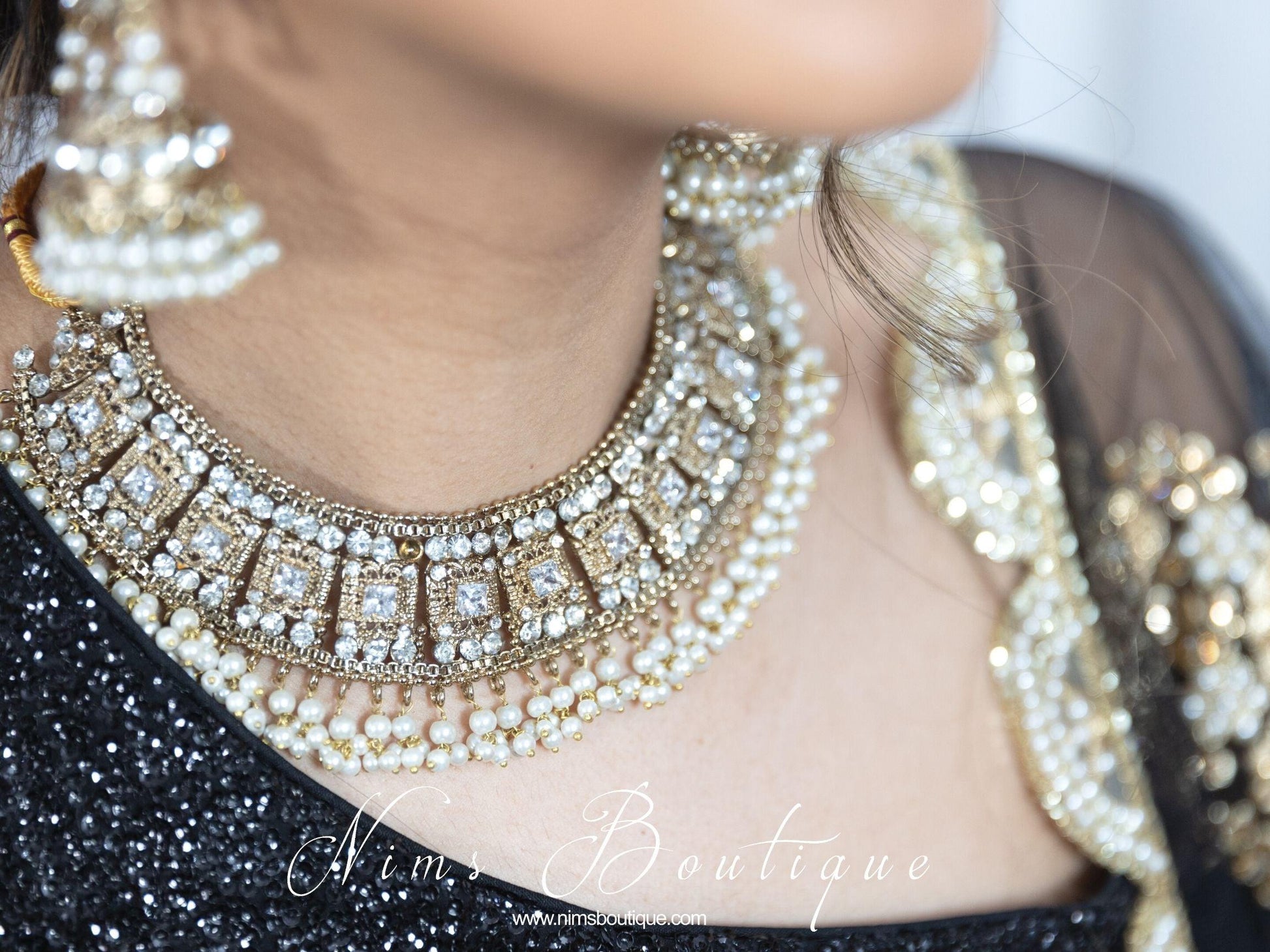 Nims Boutique Tamannah Royal Pearl Set