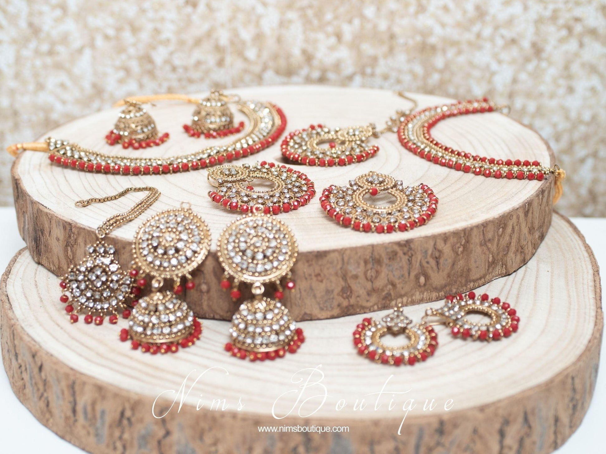 Nims Boutique Royal Red Statement Necklace