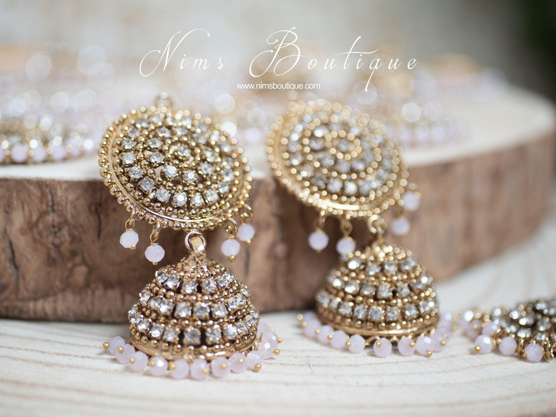 Nims Boutique Royal Blush Chumke & Tikka Set