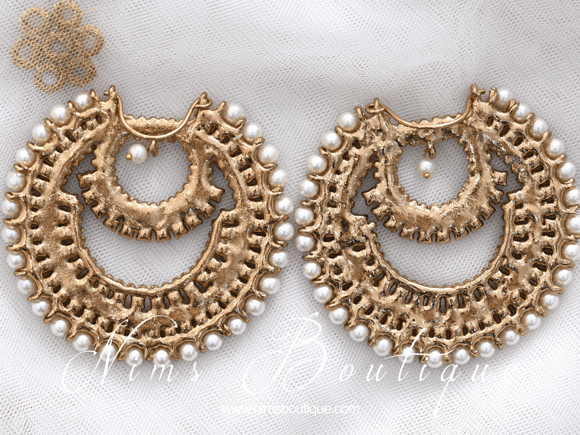 Nims Boutique Anisha Royal Pearl Earrings