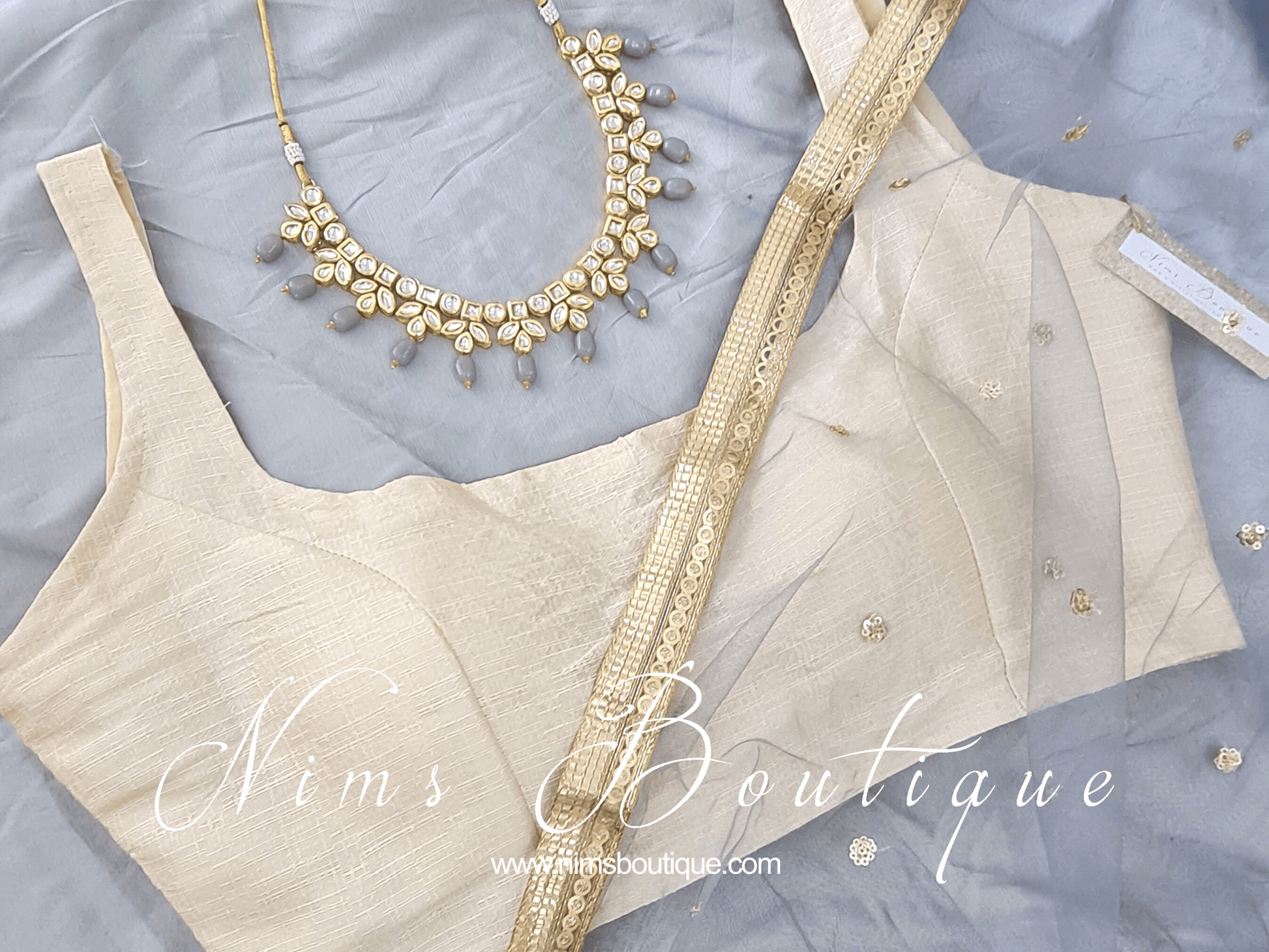 Nims Boutique The NB Cream Blouse 10-14