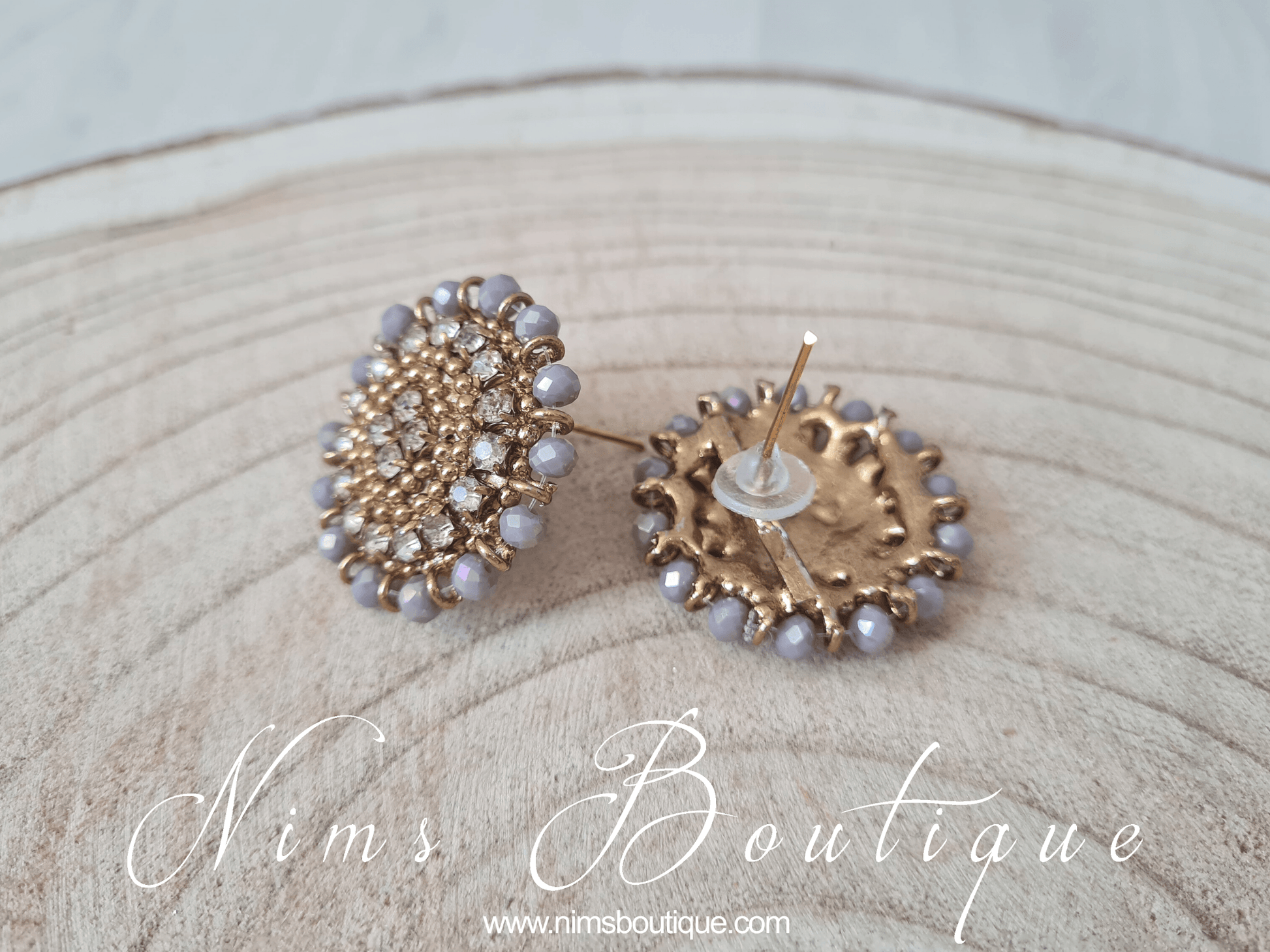 Nims Boutique Royal Grey Stud earrings