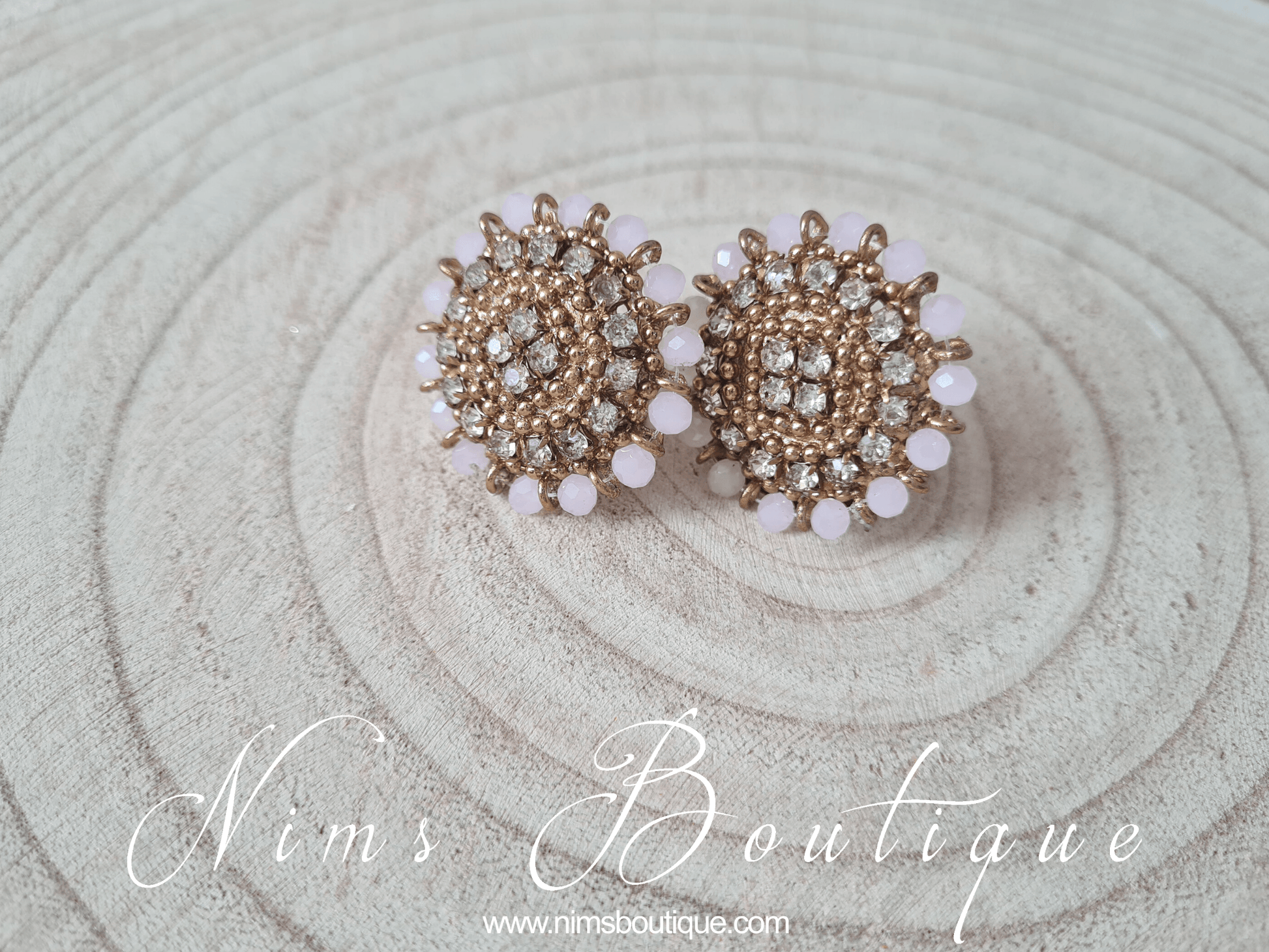 Nims Boutique Royal Blush Stud Earrings