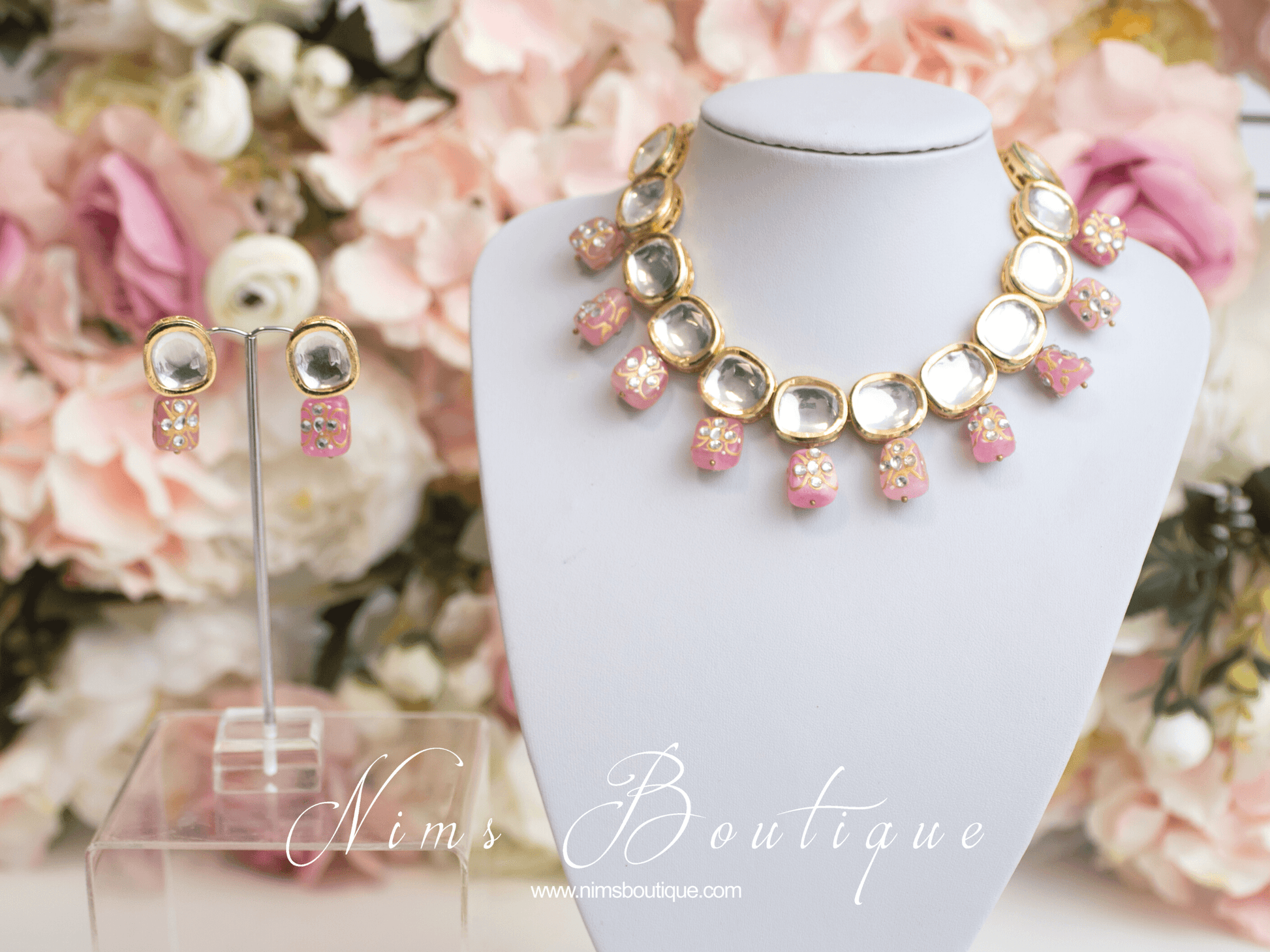 Nims Boutique Athiya Pink Kundan Set