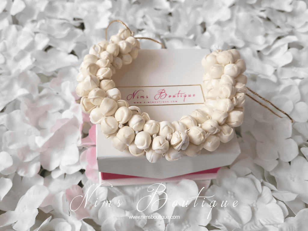 Nims Boutique Jasmine Gajra Faux Hair Flowers