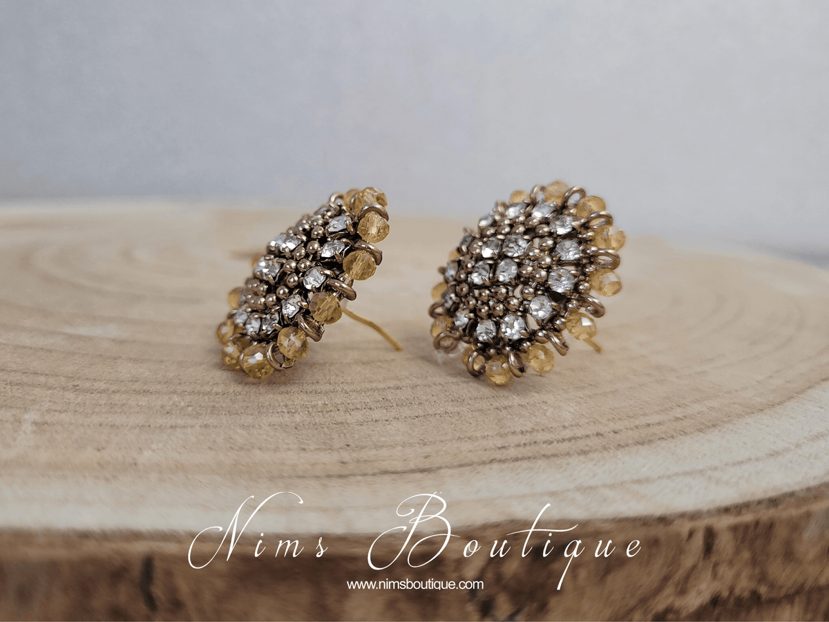 Nims Boutique Royal Gold Stud Earrings