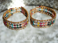 Small Royal Gold & Multicolour Anklets