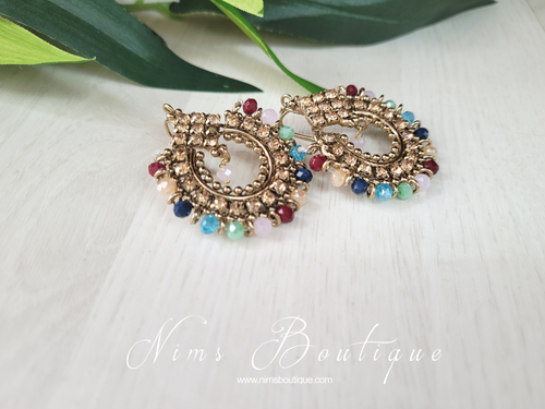 Royal Antique Multicolour Vidya Earrings (Blues)