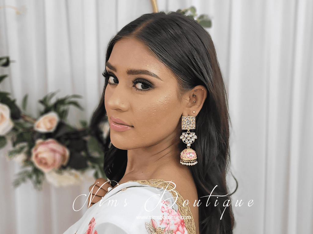 Nims Boutique Payal Peach Blossom Chumke Earrings