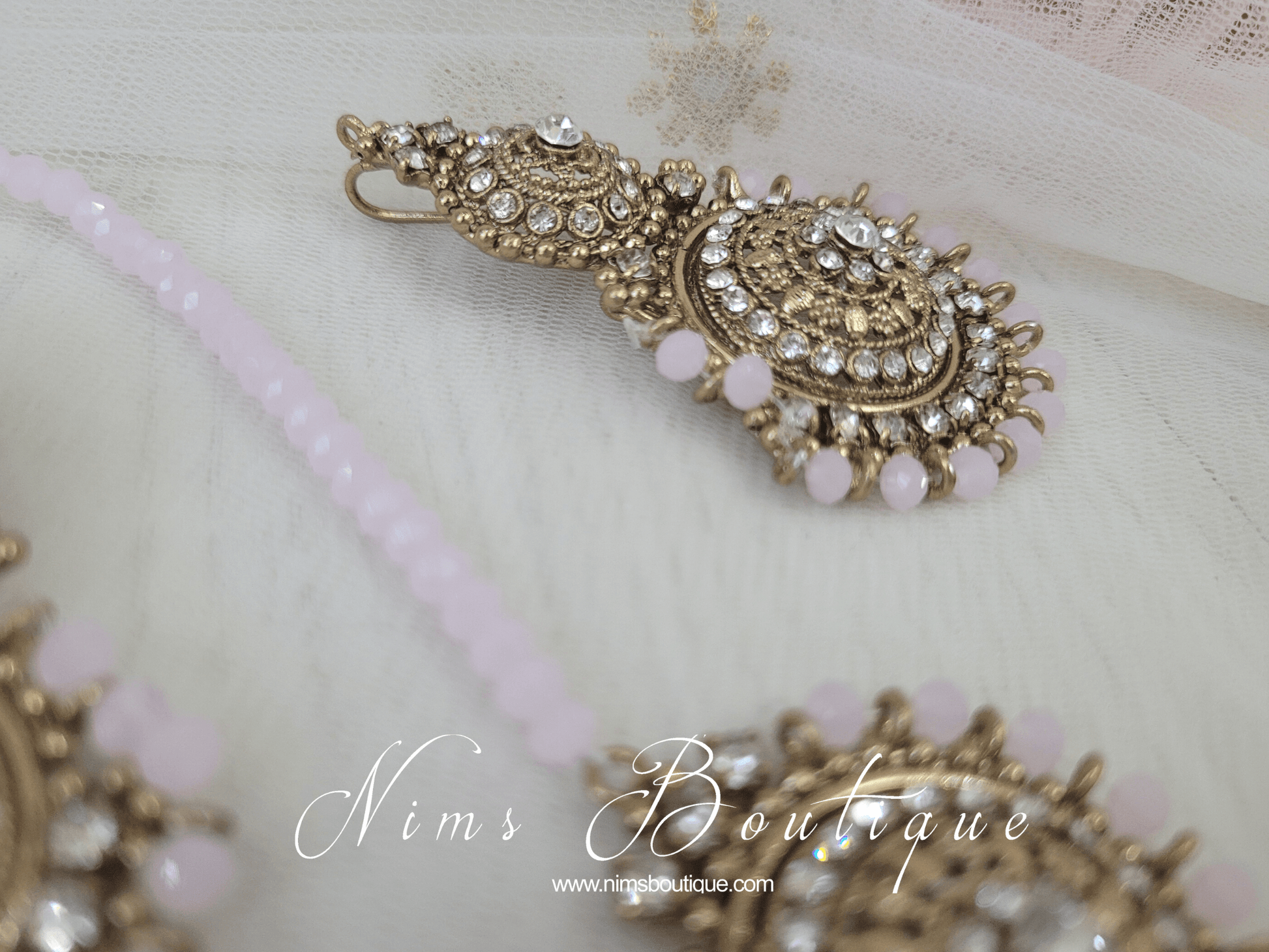 Nims Boutique Royal Blush Tikka Set