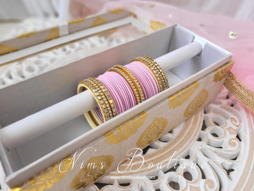 Light Pink & Kundan Set of Bangles (LP1)