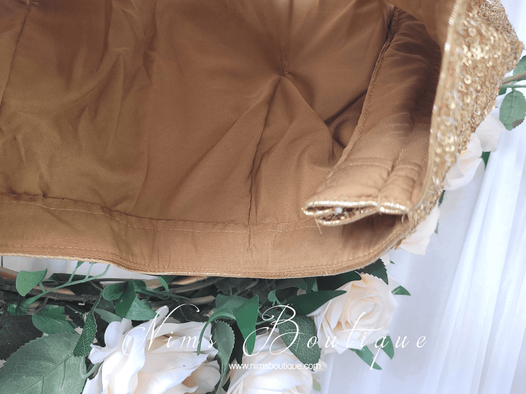 Nims Boutique Luxury Rose Gold Sequin Sleeveless Blouse 4-24