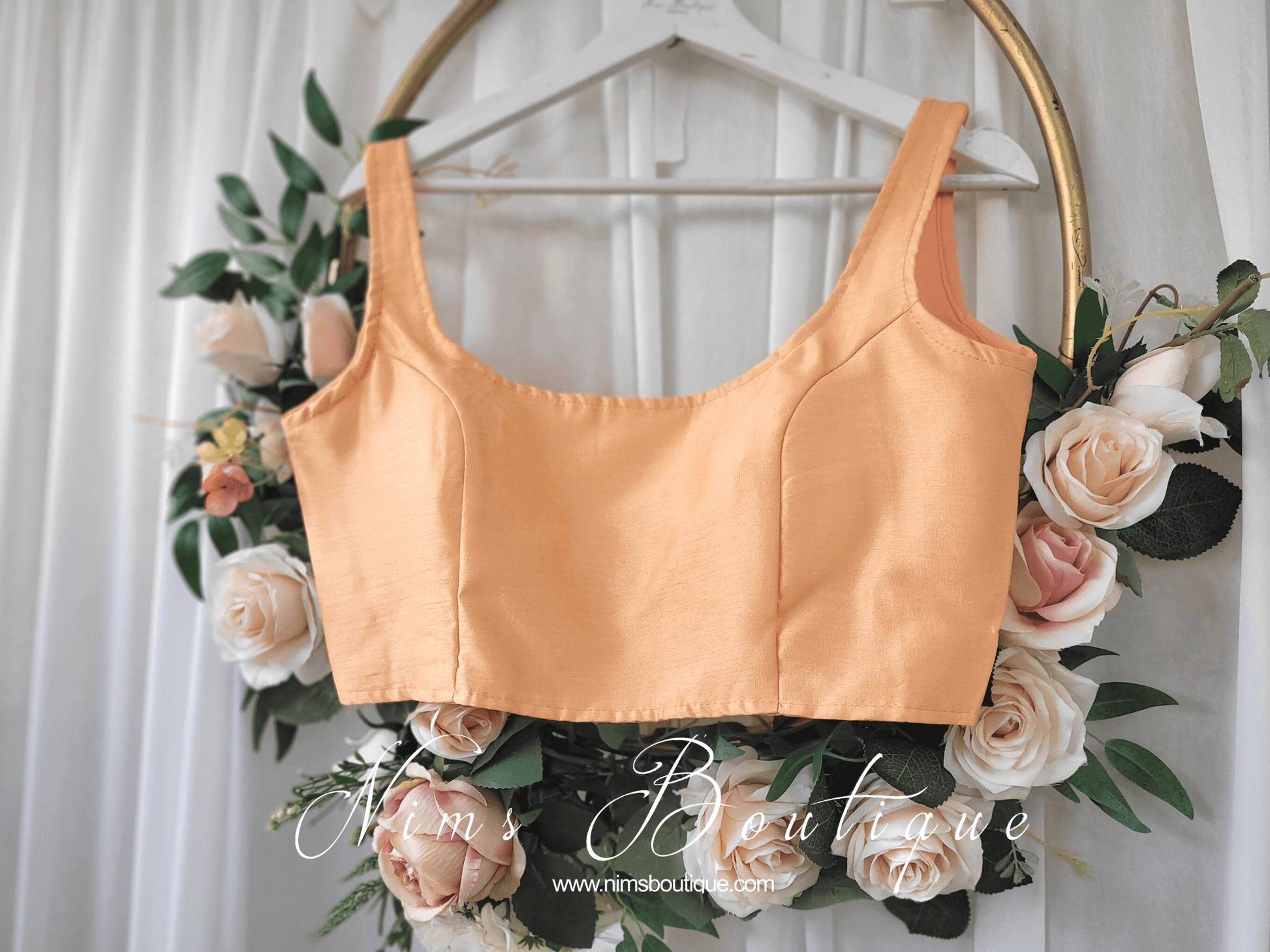 Nims Boutique The NB Bright Peach Blouse 10-12