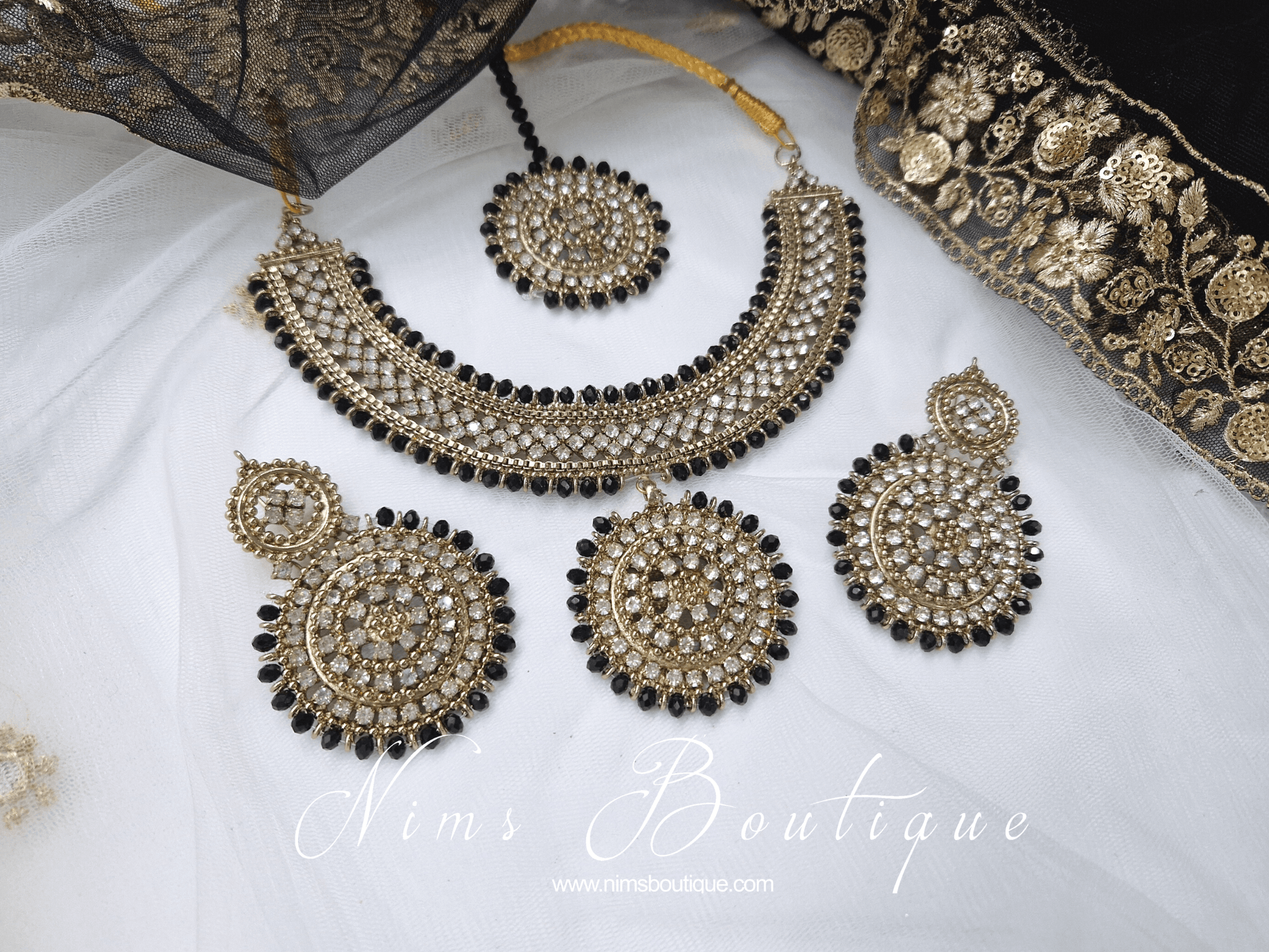 Nims Boutique Classic Royal Black Set