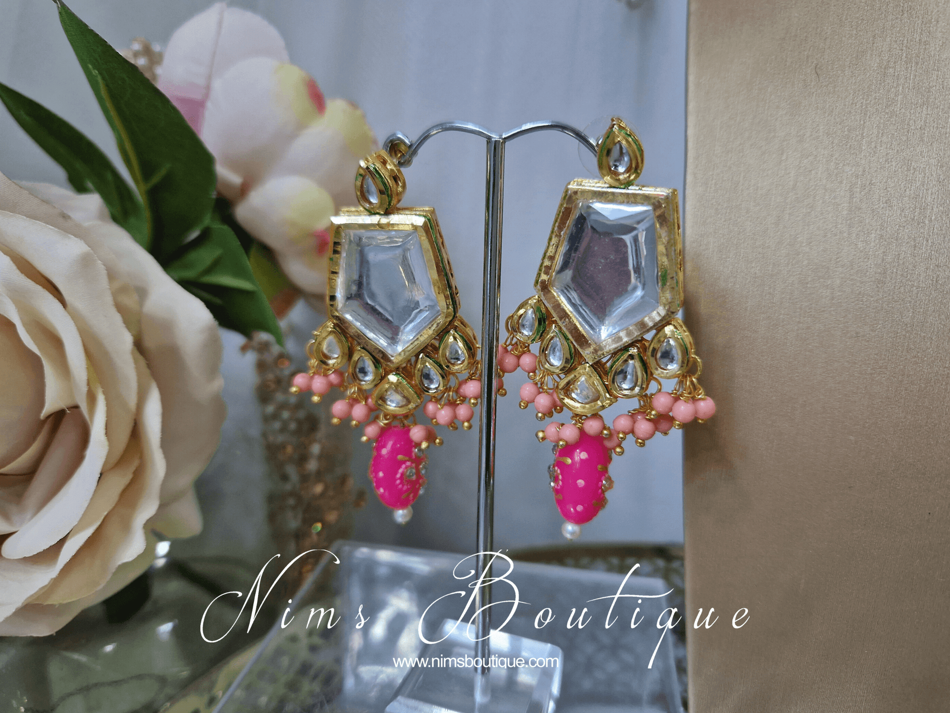 Nims Boutique Elena Kundan & Multicolour Set