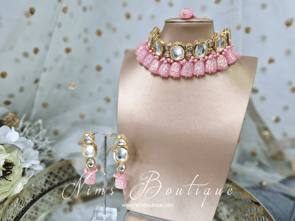 Nims Boutique Athiya Pink Kundan Choker Set