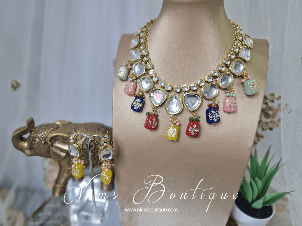 Nims Boutique Ganga Multicolour Luxury Kundan Set 2