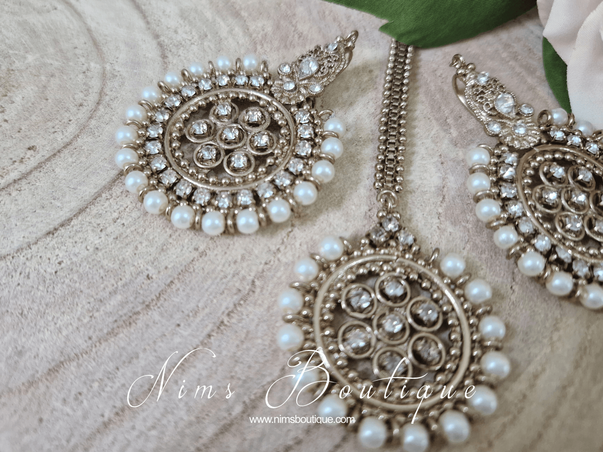 Nims Boutique Kriti Royal Pearl Tikka Set