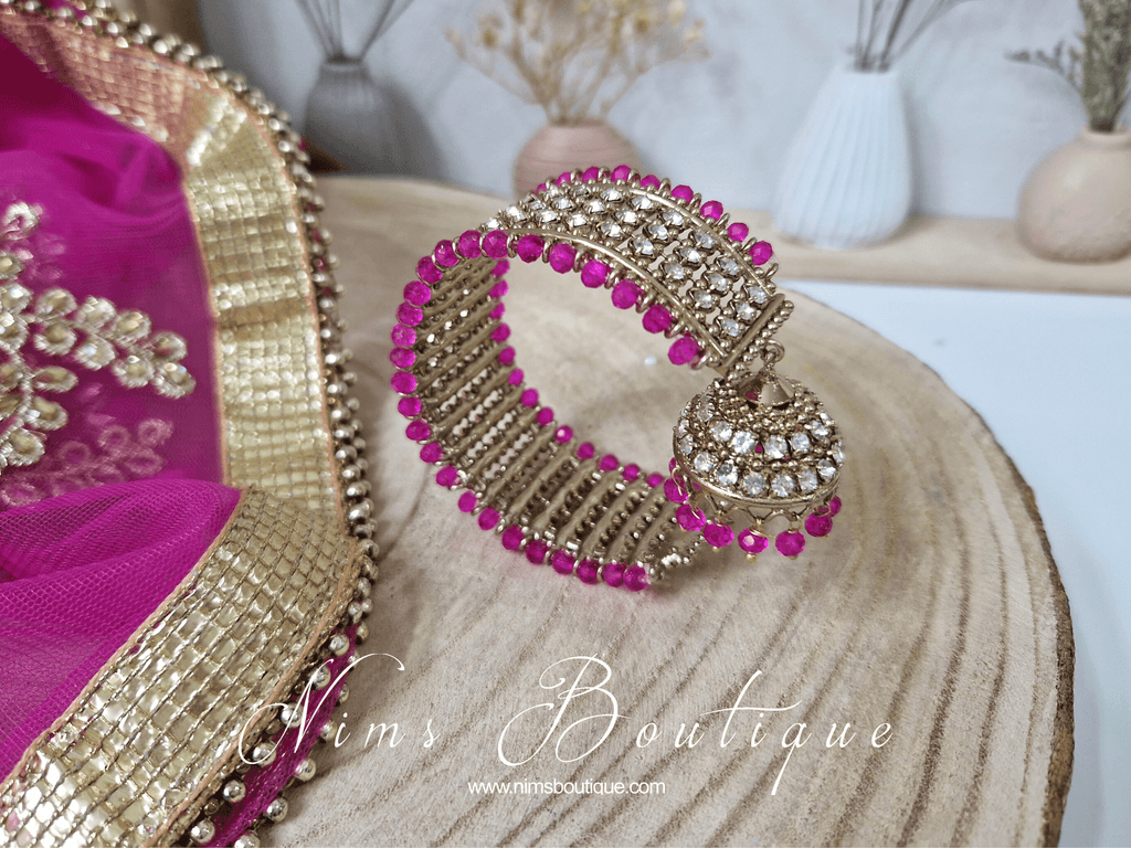 Nims Boutique Hot Pink Royal Bracelet with chumka