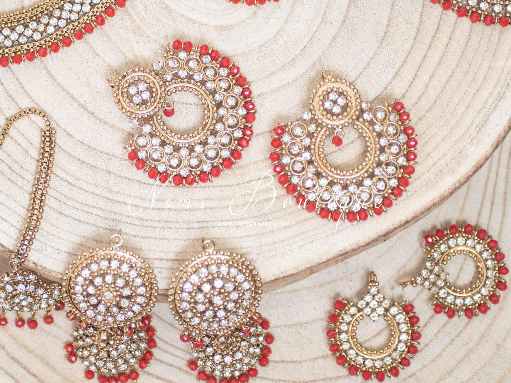 Nims Boutique Royal Red Statement Necklace