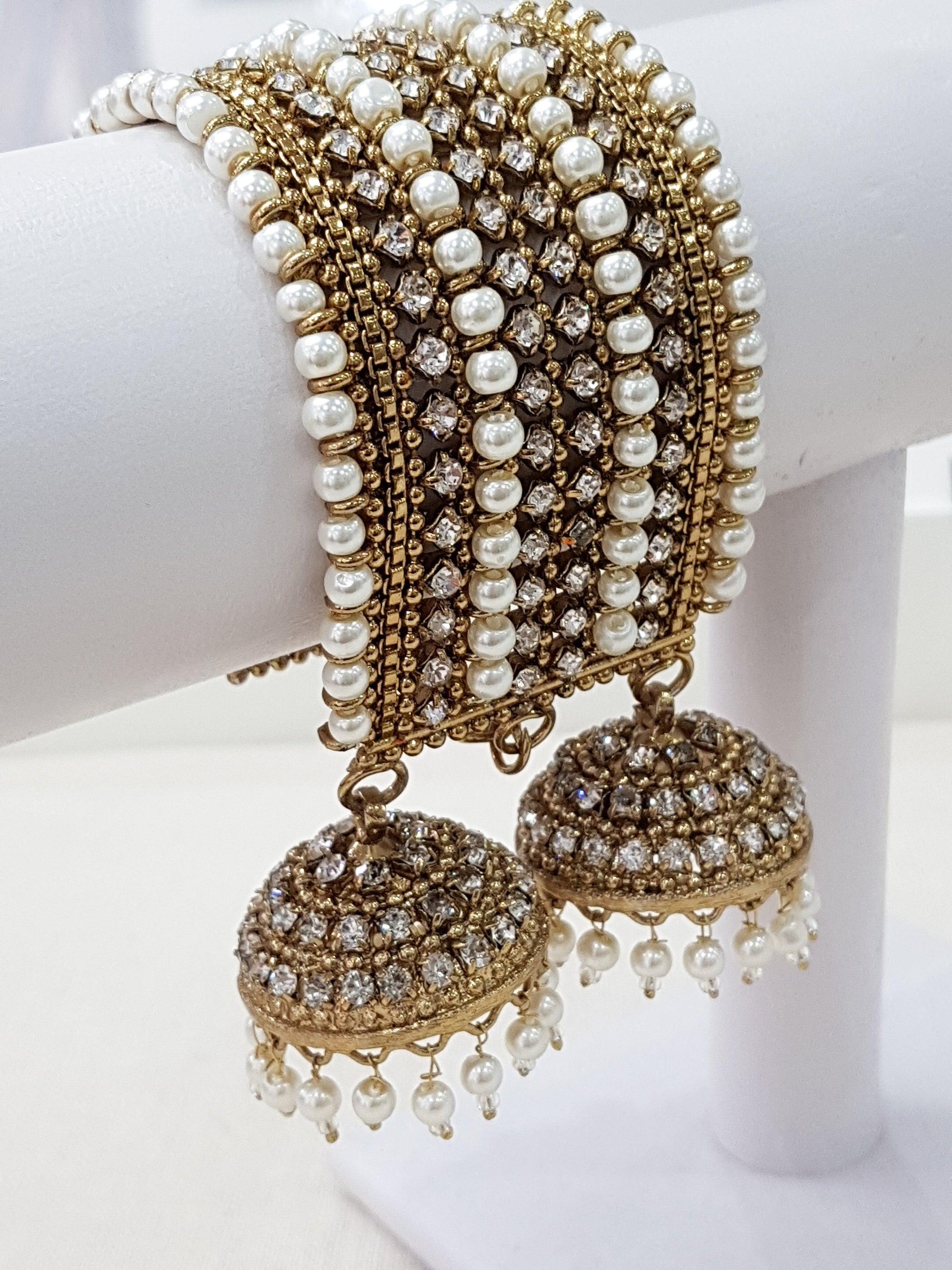 Nims Boutique Royal Pearl Bracelet with hanging chumke