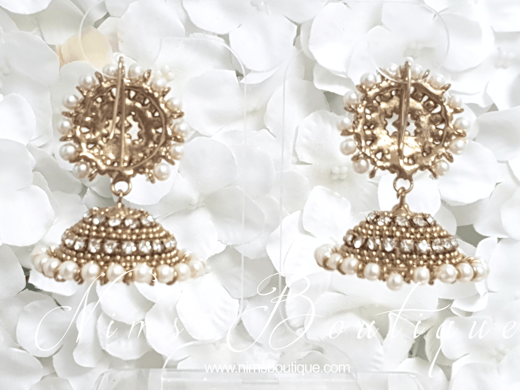 Nims Boutique Chandni Royal Antique Gold & Pearl Chumke