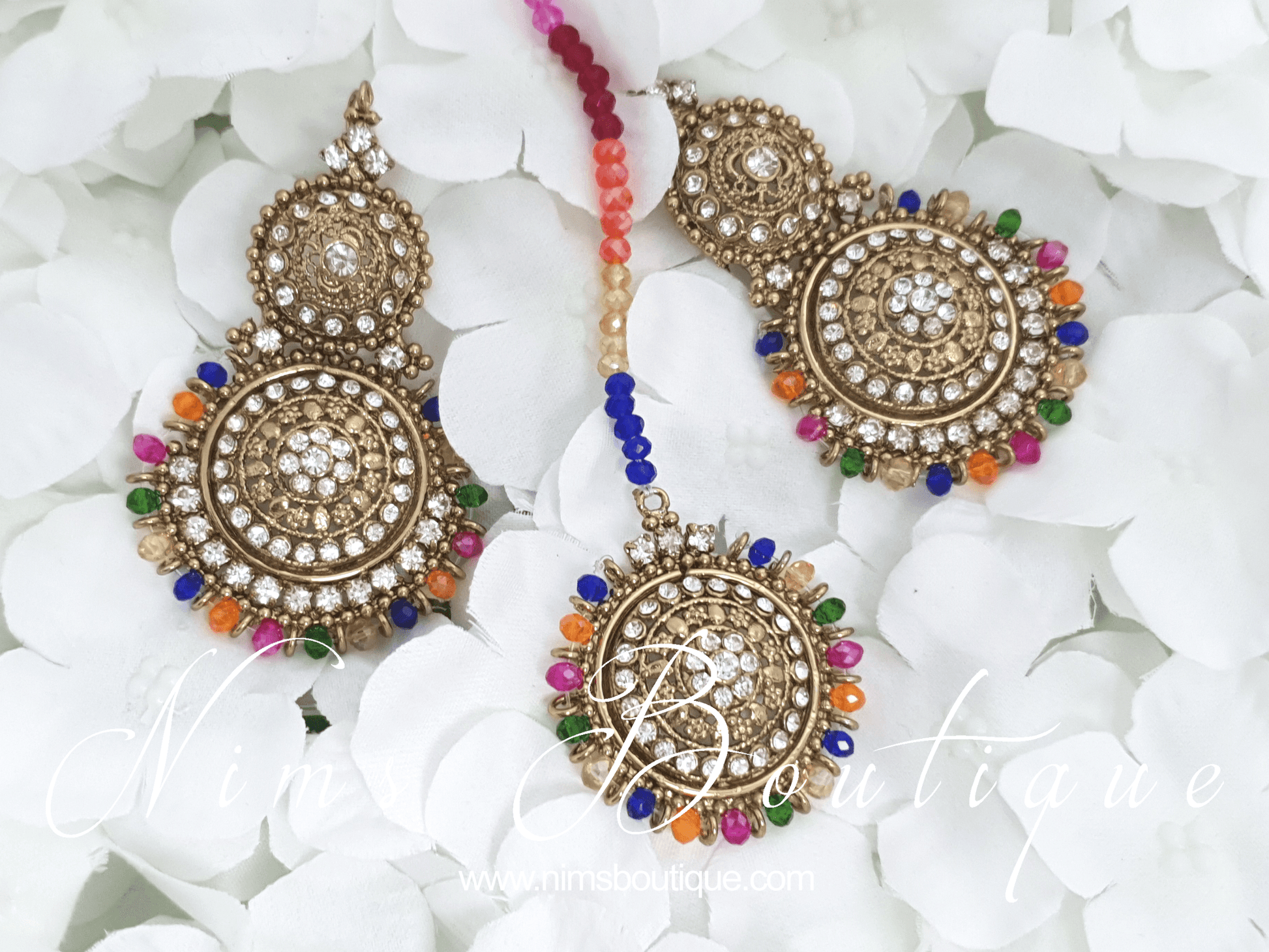Nims Boutique Royal Multicolour Tikka Set