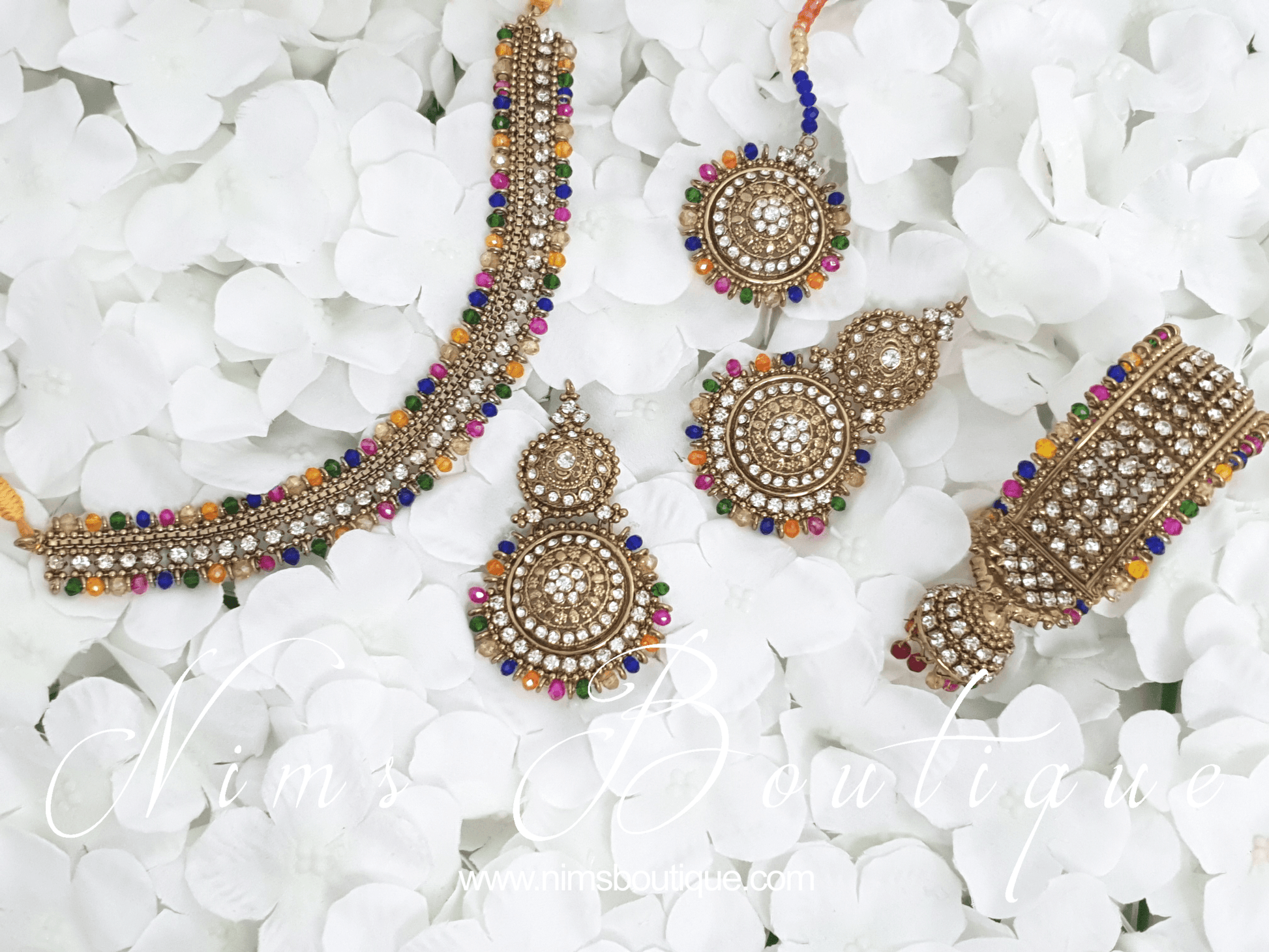 Nims Boutique Royal Multicolour Tikka Set