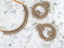 Nargis Royal Pearl & Antique Gold earrings