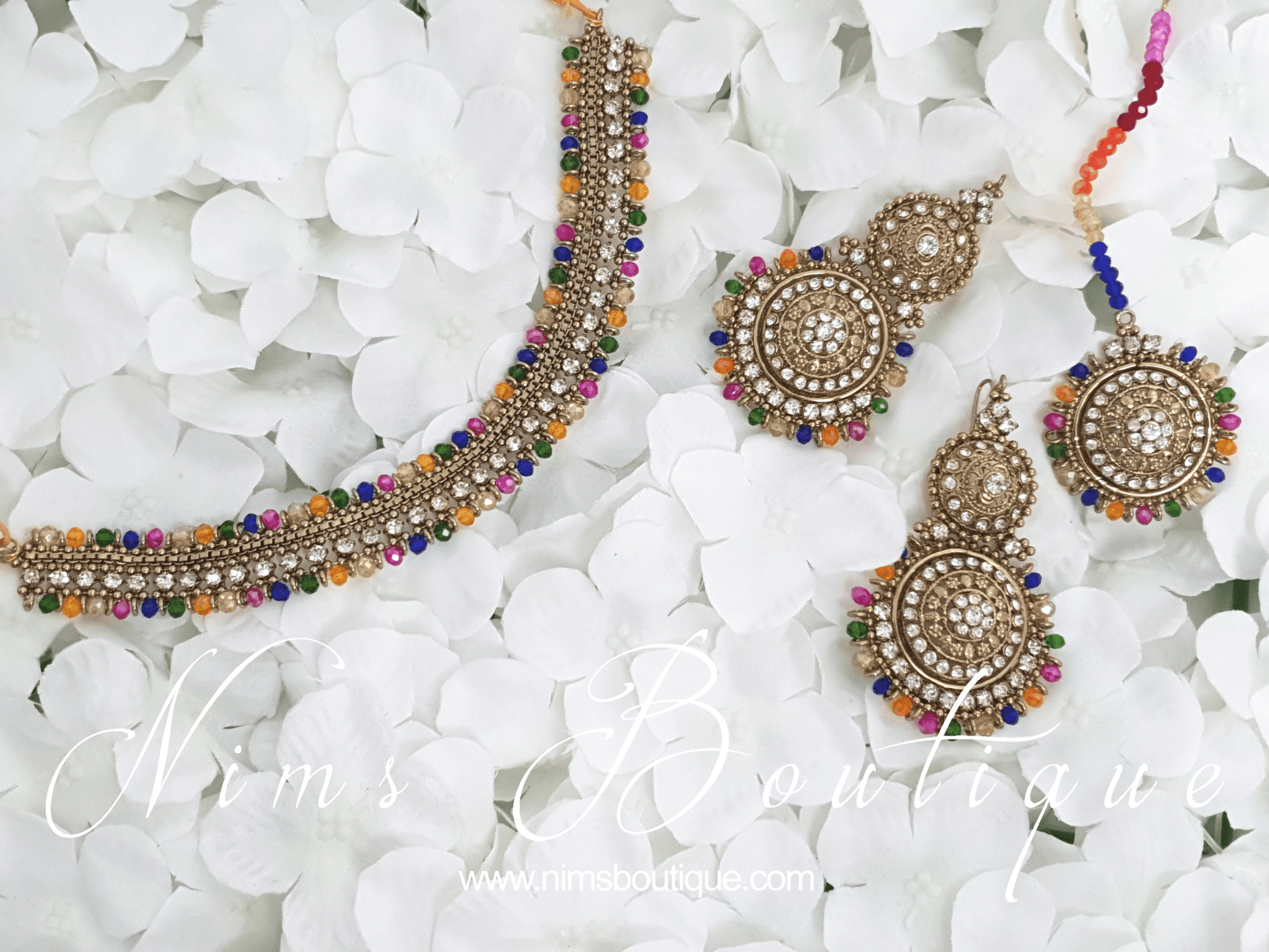 Nims Boutique Royal Multicolour Tikka Set