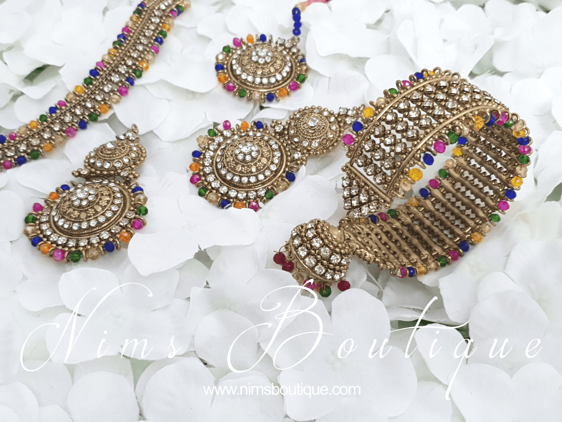 Nims Boutique Royal Multicolour Tikka Set