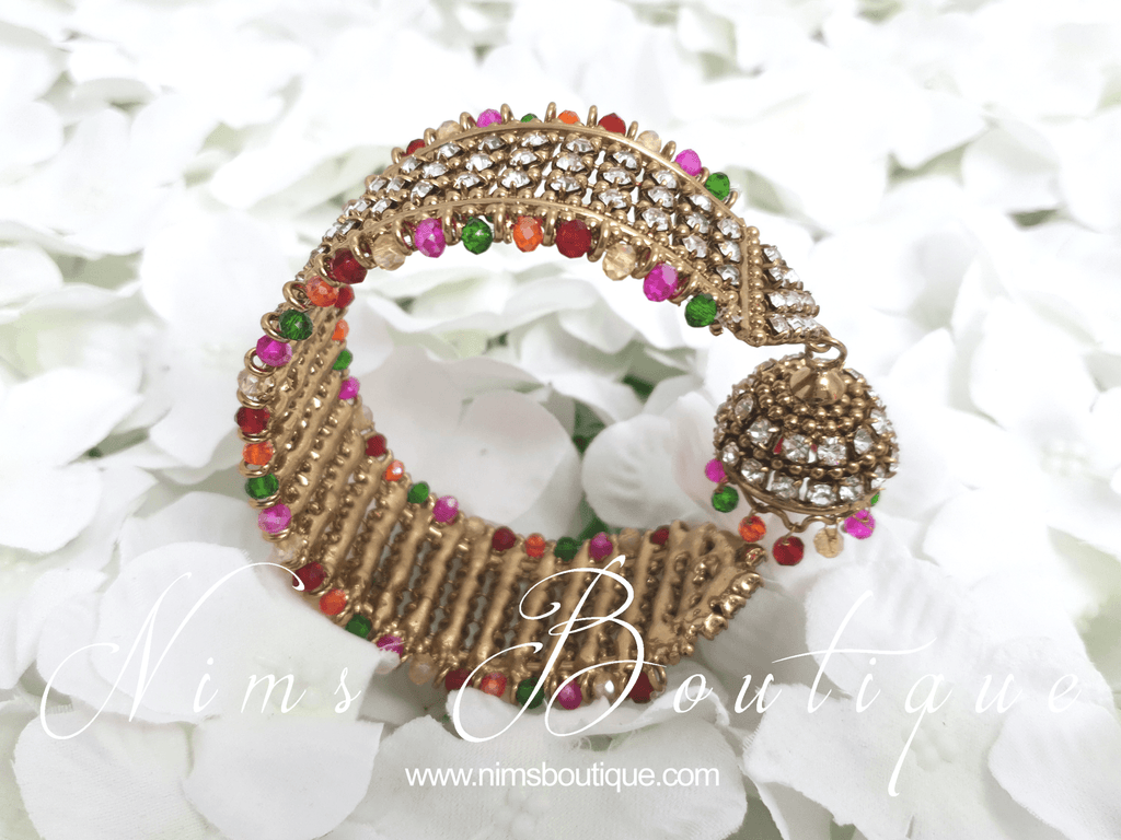 Nims Boutique Multicolour Royal Bracelet with hanging chumka 2