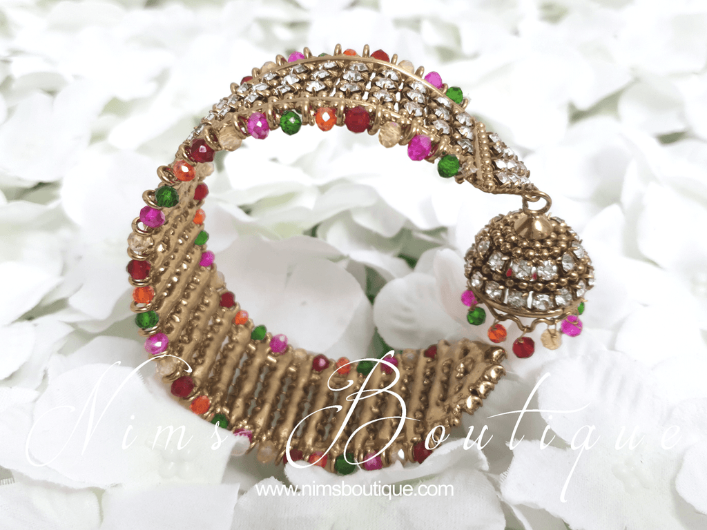Nims Boutique Multicolour Royal Bracelet with hanging chumka 2