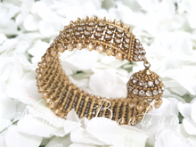 Gold & Clear stone Royal Bracelet with chumka