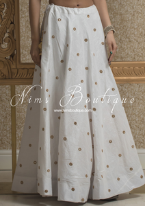Luxury White Mirror readymade skirt/lehnga (size 4-20)