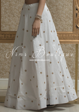 Luxury White Mirror readymade skirt/lehnga (size 4-20)