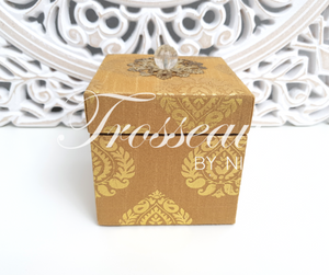 Gold Silk Brocade Favor Box