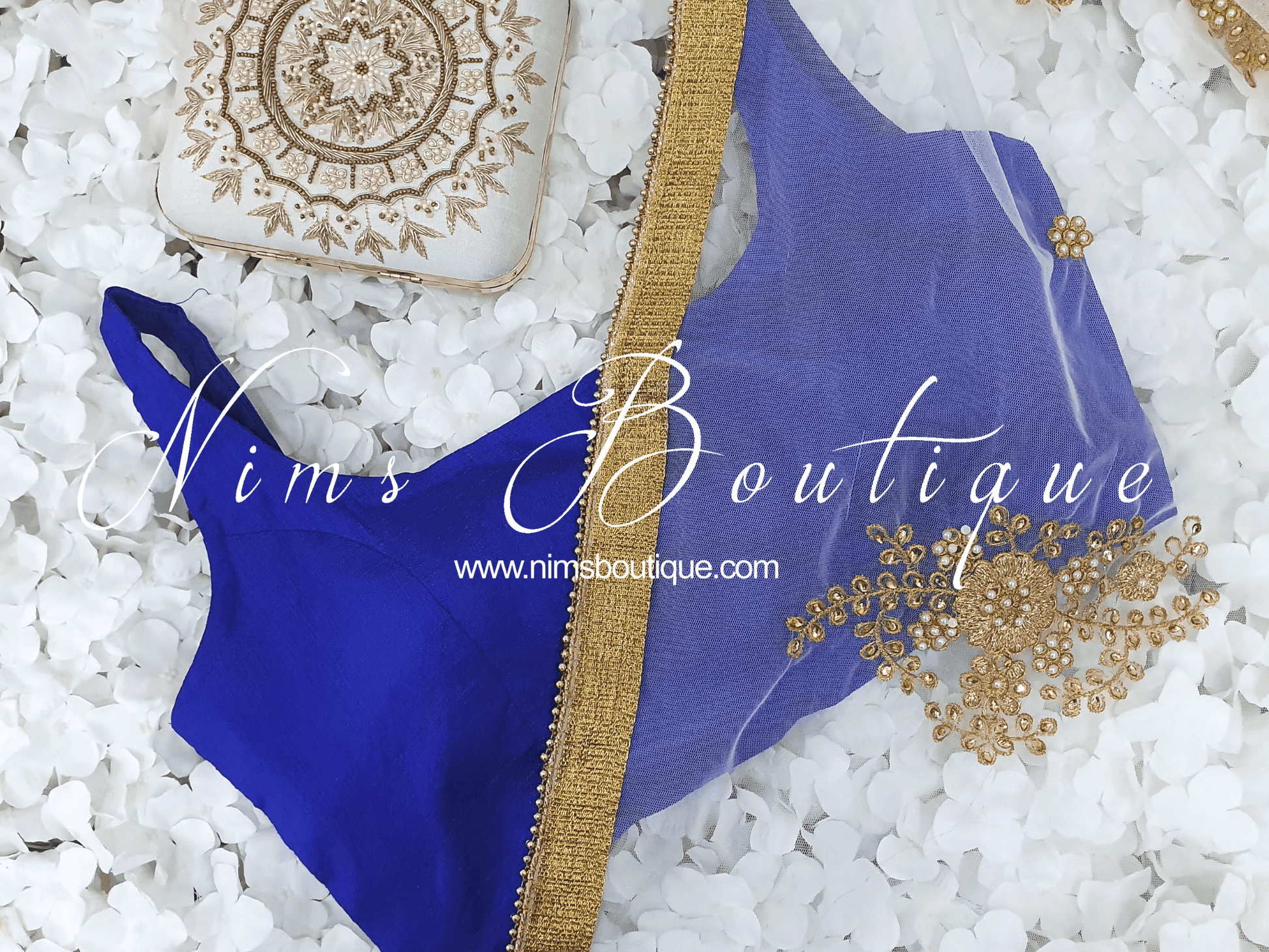 Nims Boutique The NB Royal Blue Blouse 12-14