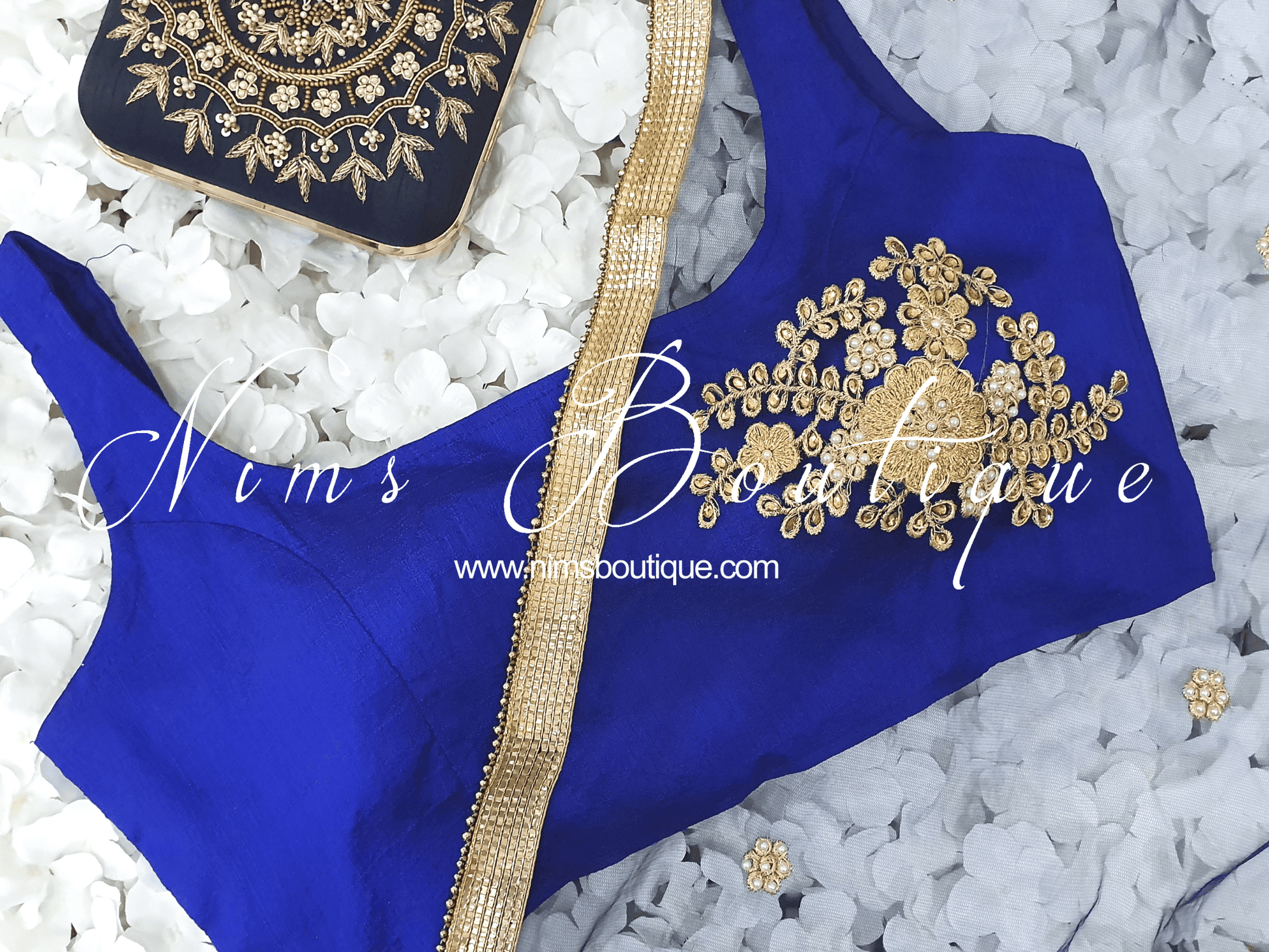 Nims Boutique The NB Royal Blue Blouse 12-14