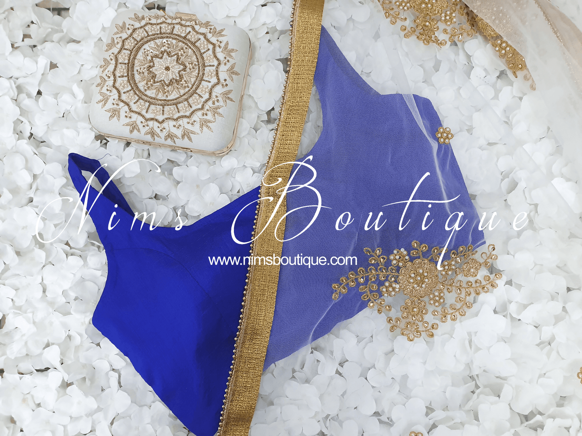Nims Boutique The NB Royal Blue Blouse 12-14