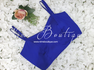 The NB Royal Blue Blouse with straps 10-12