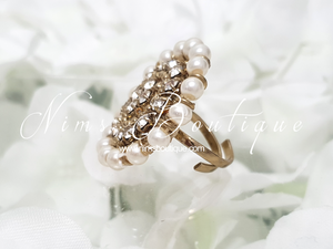 Royal Pearl & Clear Stone Ring