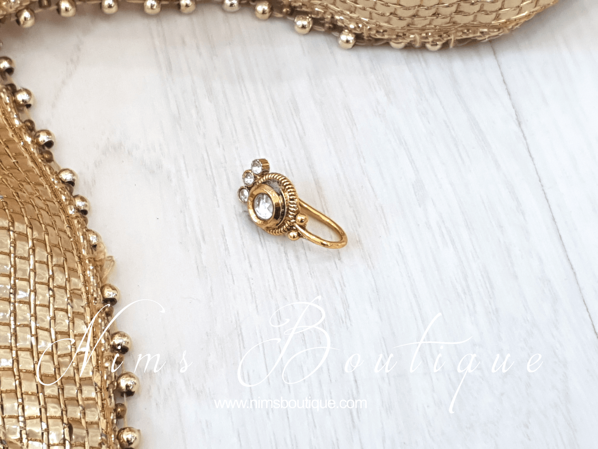 Nims Boutique Clear Stone Nose ring