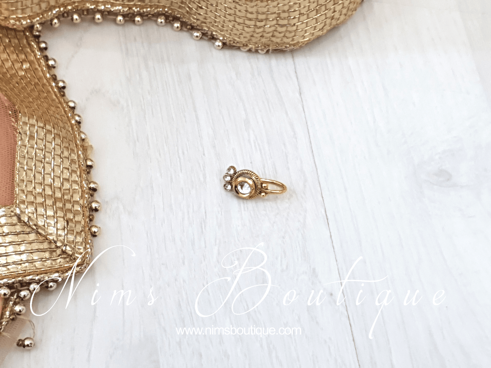 Nims Boutique Clear Stone Nose ring