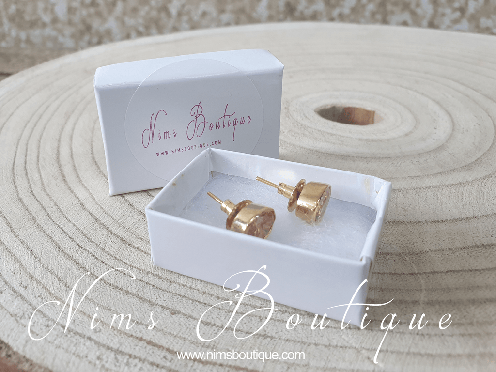 Nims Boutique The NB Navy stud earrings