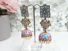 Payal Light Blue Blossom Chumke Earrings
