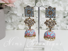 Payal Light Blue Blossom Chumke Earrings
