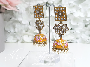 Payal Amber Blossom Chumke Earrings