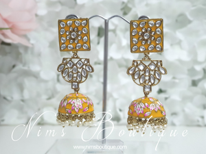 Payal Amber Blossom Chumke Earrings