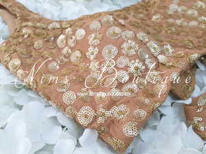 Luxury NB Gold Sequin Bow Blouse (size 4-20)